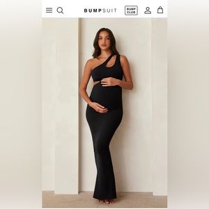 Bumpsuit cutout maxi rib dress (black, XS)